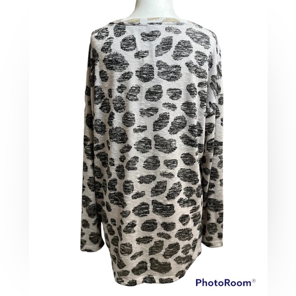 Tribal Jeans lightweight crewneck sweater relaxed fit large cashew black knit - Picture 5 of 14